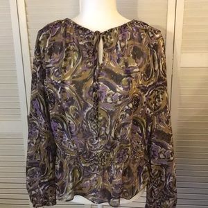 Michael Kors long sleeve blouse. Size XL